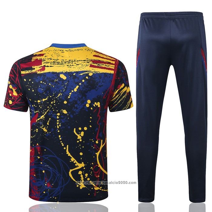 Tuta da Track FC Barcellona Manica Corta 2020 2021 Blu